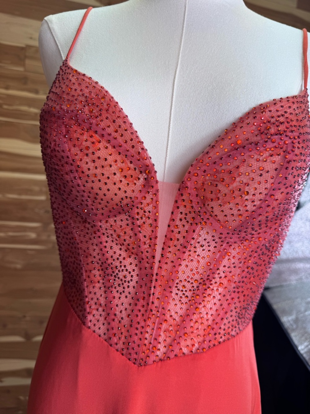 Mac Duggal Sunset Goddess Rhinestone Corset Gown NWT Size 0/4 - Picture 6 of 15